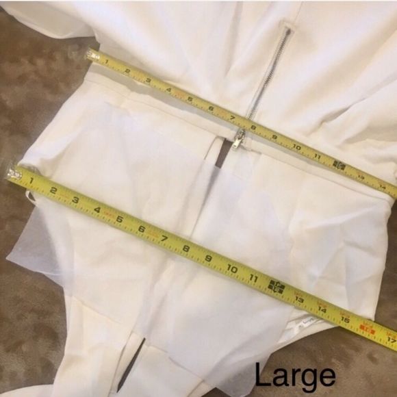 Crystal Embellished White Halter Low Front Dress with Open Back NWT S/M/L - Picture 7 of 10